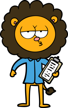 Bir insan tarafından çizilmiş sıkılmış aslan yöneticisiyim.