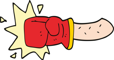 Bir insan tarafından çizilmiş karalama yumruğu.