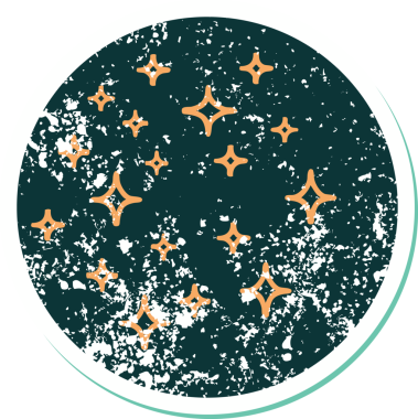 Bir insan tarafından çizilmiş bir yıldızın sembolik dövmeli görüntüsü