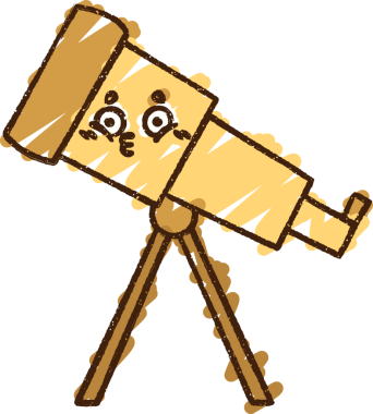 Bir insan tarafından çizilen Teleskop Tebeşiri