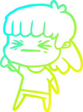 Bir insan tarafından çizilmiş bir karikatür kadın çizimi.