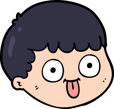 Bir insan tarafından çizilmiş erkek yüzü.