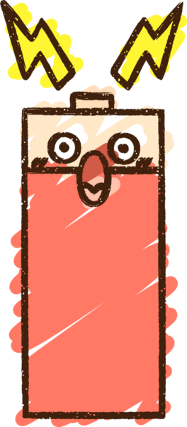 Bir insan tarafından çizilen Elektrikli Pil Tebeşiri