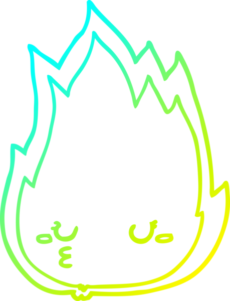 Bir insan tarafından çizilmiş, soğuk bir çizgi film çizimi.