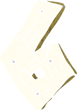 Bir insan tarafından çizilmiş ahşap bir çizgi film.