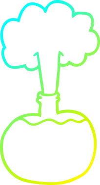 Bir insan tarafından çizilmiş bir karikatür deney iksirinin soğuk gradyan çizimi