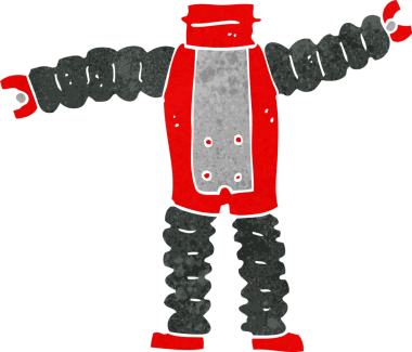 karikatür robot vücudu (bir insan tarafından çizilmiş ve eşleştirilmiş karikatürler)