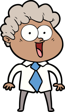 Bir insan tarafından çizilmiş mutlu bir adam.