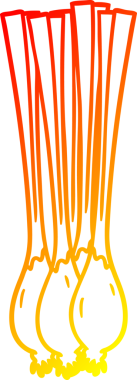 Bir insan tarafından çizilmiş taze soğan çizgi çizimi.