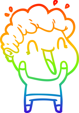 Bir insan tarafından çizilmiş mutlu bir adamın çizgi çizimi.