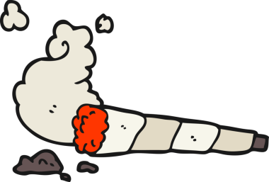 bir insan tarafından çizilmiş çizgi film sigarası