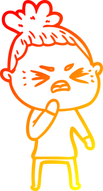 Bir insan tarafından çizilmiş kızgın bir karikatür çizimi.