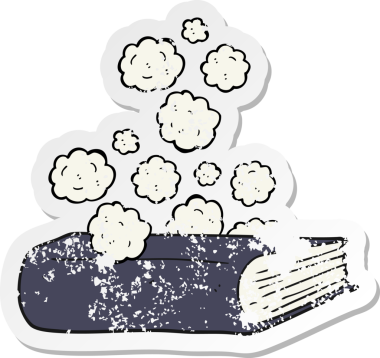 Bir insan tarafından çizilmiş eski bir çizgi romanın gerilimli yapıştırması.