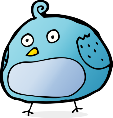 Bir insan tarafından çizilmiş çizgi film kuşu.