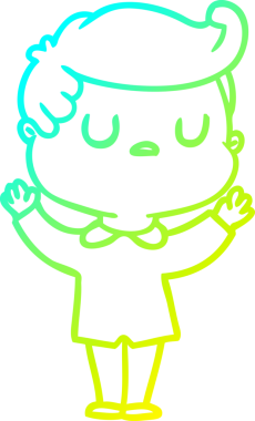 Bir insan tarafından çizilmiş soğuk gradyan çizgi çizimi.