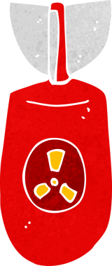 bir insan tarafından çizilmiş atom bombası.