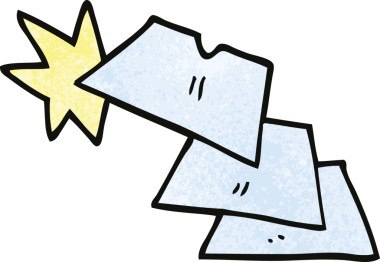 Bir insan tarafından çizilmiş parlak jiletler.