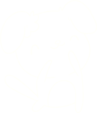 Bir insan tarafından çizilen Mutlu Köpek Tebeşiri