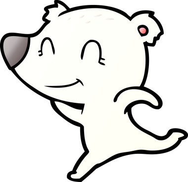 Bir insan tarafından çizilmiş kutup ayısı karikatürü