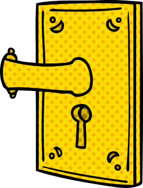 Bir insan tarafından çizilmiş bir kapı kolu karalaması.