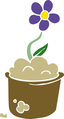 Bir insan tarafından çizilmiş karalama saksısı.