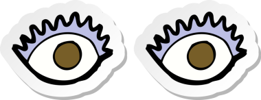 Bir insan tarafından çizilmiş bir çizgi film gözünün çıkartması.