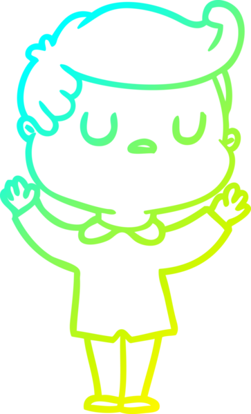 Bir insan tarafından çizilmiş soğuk gradyan çizgi çizimi.