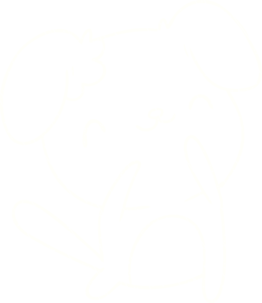 Bir insan tarafından çizilen Mutlu Köpek Tebeşiri