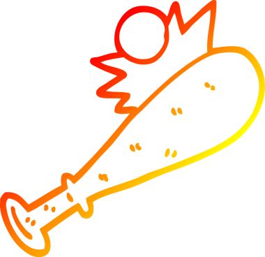 Bir insan tarafından çizilmiş bir beyzbol sopası çizimi.