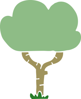 Bir insan tarafından çizilmiş karalama ağacı.