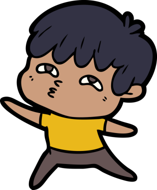 Bir insan tarafından çizilmiş garip bir adam.