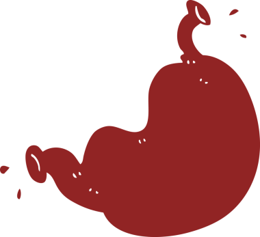 bir insan tarafından çizilmiş insan organı.