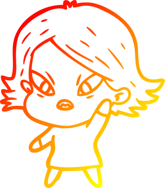 Bir çizgi film karakteri, bir insan tarafından çizilmiş...