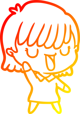 Bir insan tarafından çizilmiş bir karikatür kadın çizimi