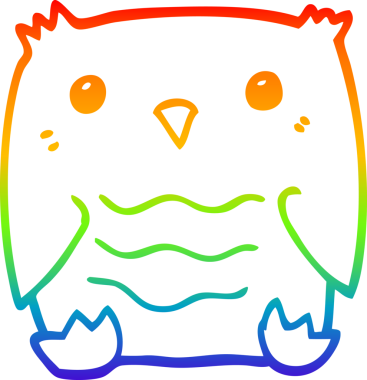 bir insan tarafından çizilmiş bir baykuşun çizimi.