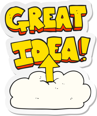 Bir insan tarafından çizilmiş buluta yüklenen bir karikatür etiketi