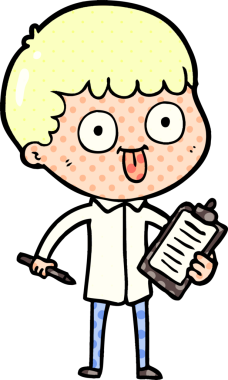 Bir insan tarafından çizilmiş çizgi film adamı.