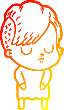 Bir insan tarafından çizilmiş bir karikatür kadın çizimi