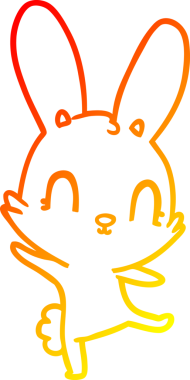 Bir insan tarafından çizilmiş sevimli bir tavşan çizgi film çizimi.