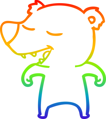 gökkuşağı gradyan çizgi çizimi bir insan tarafından çizilmiş bir çizgi ayı