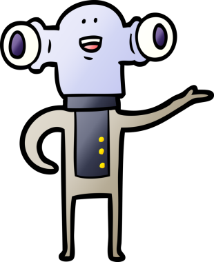 Bir insan tarafından çizilmiş dost canlısı uzaylı hareketi.