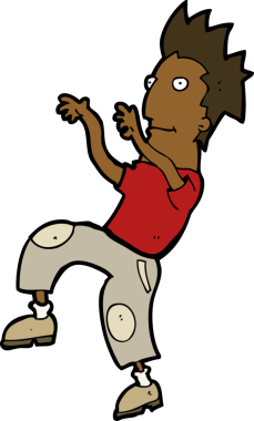 çizgi film mutlu adam bir insan tarafından çizilmiş komik dans yapıyor