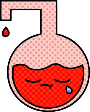 Bir insan tarafından çizilmiş bir bilim deneyinin çizgi romanı.