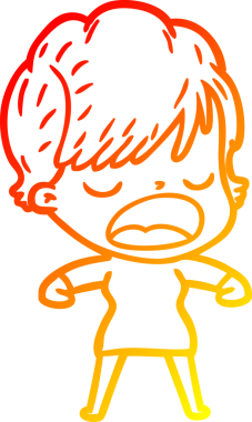 Bir insan tarafından çizilmiş bir karikatür kadın çizimi.