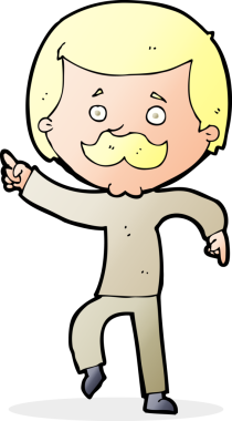 Bir insan tarafından çizilmiş çizgi film dansçısı baba.