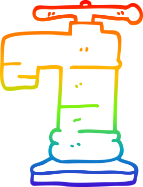 Bir insan tarafından çizilmiş altın kaplamalı karikatür çizimi.