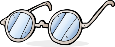 bir insan tarafından çizilmiş karikatür gözlüğü