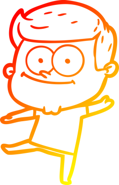 Bir insan tarafından çizilmiş mutlu bir adamın çizgi çizimi.