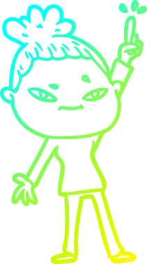 Bir insan tarafından çizilmiş bir karikatür kadın çizimi.