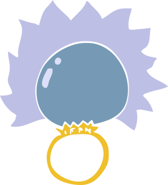 Bir insan tarafından çizilmiş karikatür ruh hali yüzüğü.